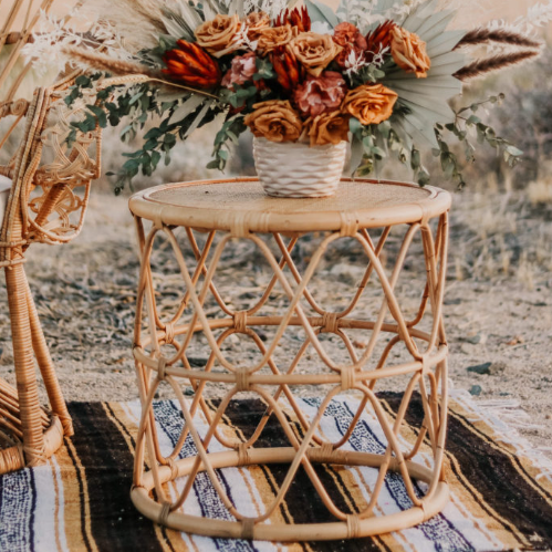 RATTAN END TABLE